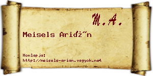 Meisels Arián névjegykártya